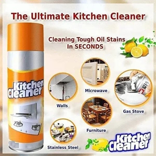 Multipurpose Bubble Foam Cleaner Kitchen Cleaner Spray Oil & Grease Stain Remover Foam - Image 6