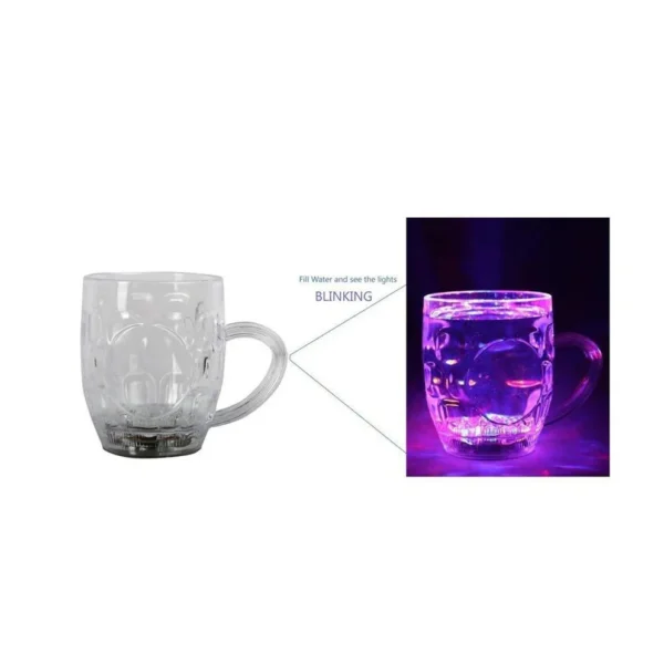 Led Glass Cup (Rainbow Color), Party Drinks And LED Light-Up Flashing Mug - Image 4