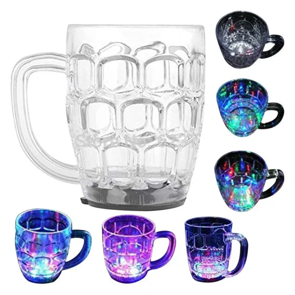 Led Glass Cup (Rainbow Color), Party Drinks And LED Light-Up Flashing Mug - Image 5
