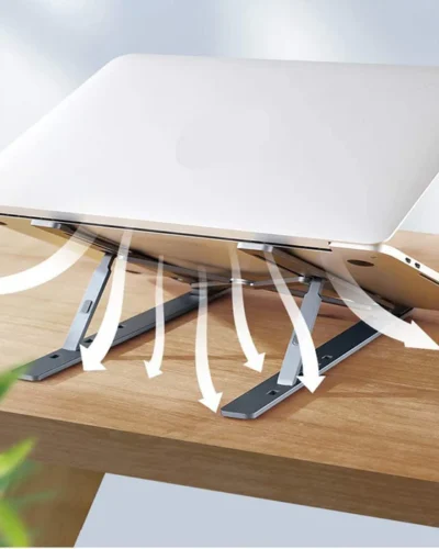 Laptop Stand for Desk | Metal Portable Laptop Stand, with 6 Adjustable Angles