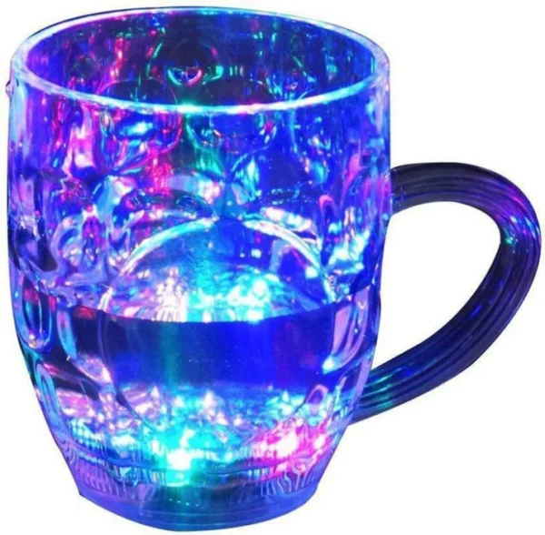 Led Glass Cup (Rainbow Color), Party Drinks And LED Light-Up Flashing Mug - Image 2