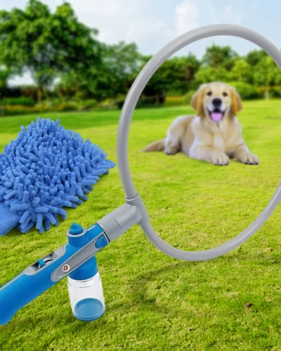 Pet Shower Sprayer, Cat Dog Grooming Bath Massager, With Microfiber Glove (1 Set)