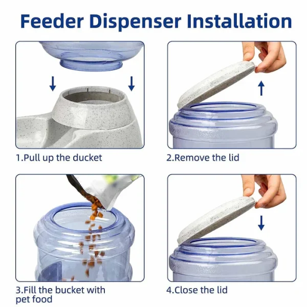 Automatic Pet Food Dispenser Self-Dispensing Pet Feeder Food Dispenser - Image 5