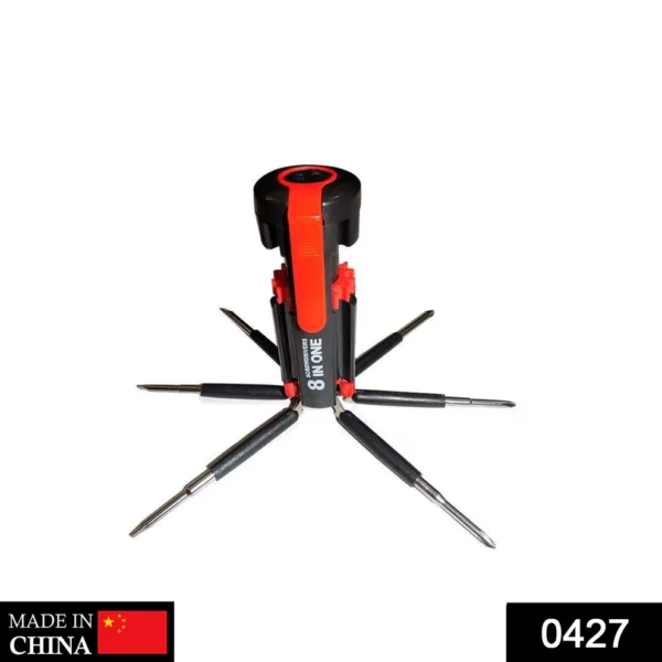 8 in 1 Multi-Function Screwdriver Kit with LED Portable Torch - Image 2
