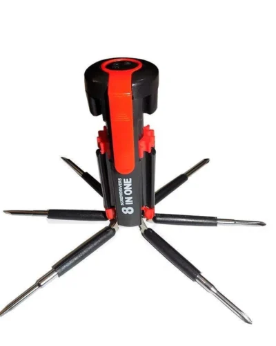 8 in 1 Multi-Function Screwdriver Kit with LED Portable Torch