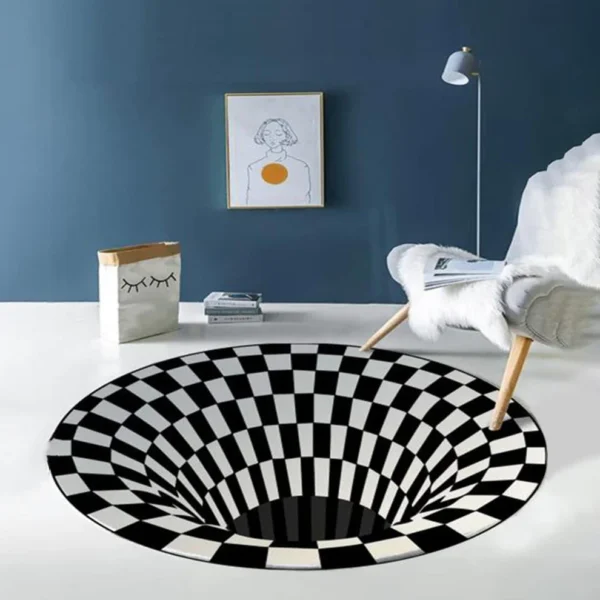 3D Space Round Carpet, Floor Mat Non-Woven Doormat (1 Pc / 78 Cm) - Image 6
